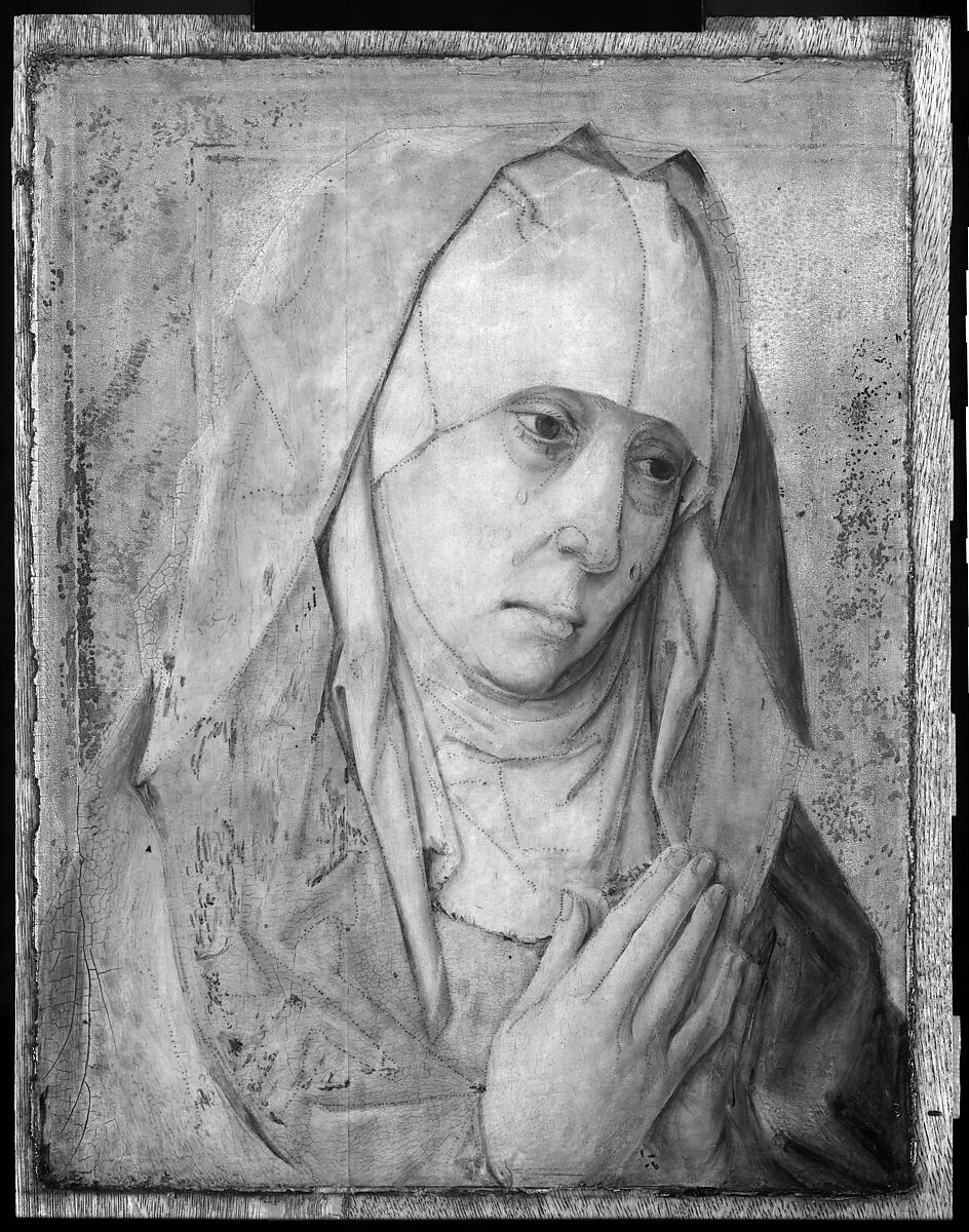 The Mourning Virgin; Christ Crowned with Thorns, Posthumous Workshop Copy after Dieric Bouts (Netherlandish, Leuven, ca. 1525), Oil on oak