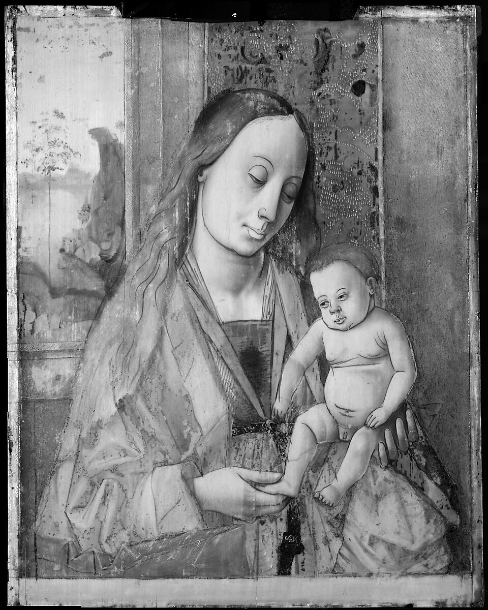 Virgin and Child, Workshop or Circle of Hans Traut (German, ca. 1500), Oil, gold, and silver on linden