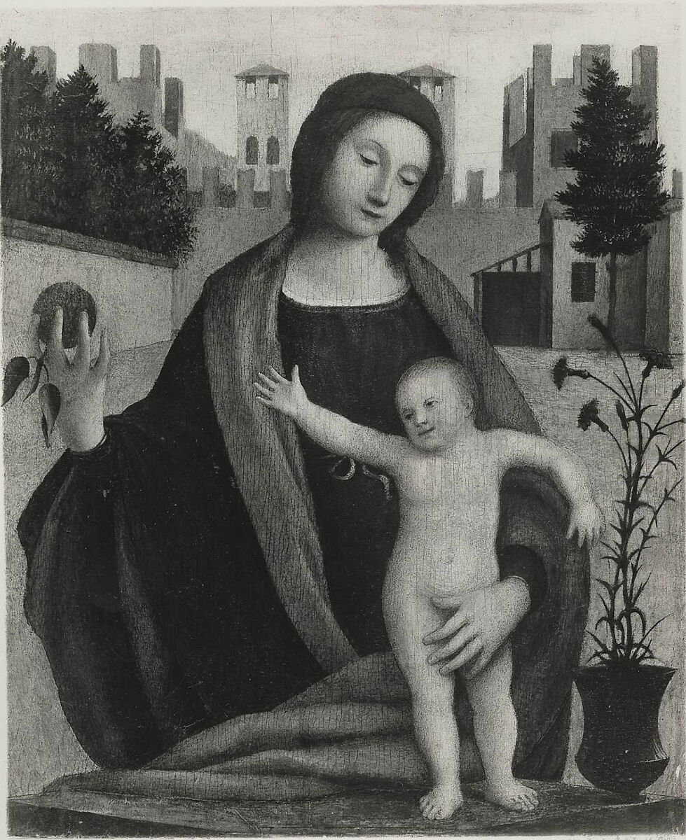 Madonna and Child, Bramantino (Bartolomeo Suardi) (Italian, Bergamo (?) ca. 1465–1530 Milan), Tempera on wood