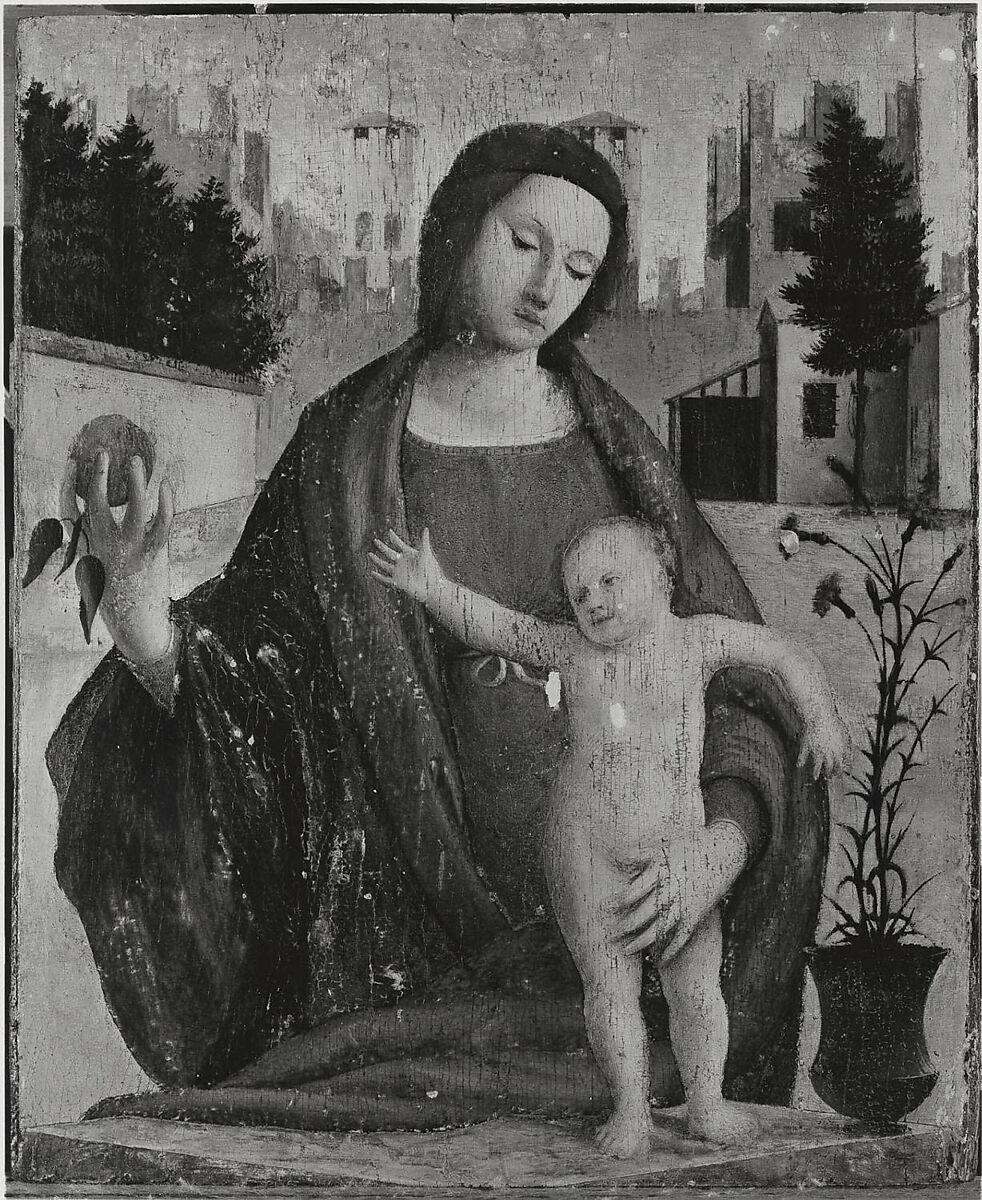 Madonna and Child, Bramantino (Bartolomeo Suardi) (Italian, Bergamo (?) ca. 1465–1530 Milan), Tempera on wood