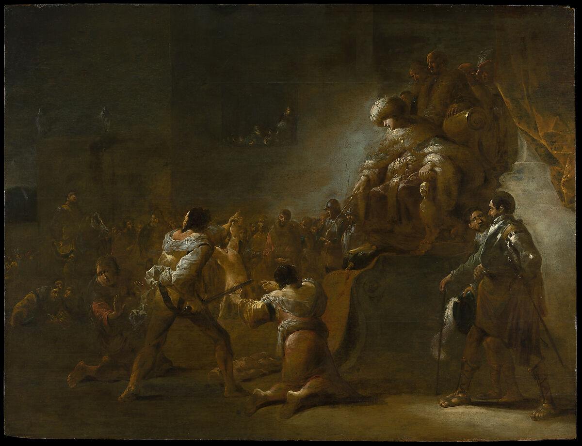 The Judgment of Solomon, Leonaert Bramer  Dutch, Oil on wood