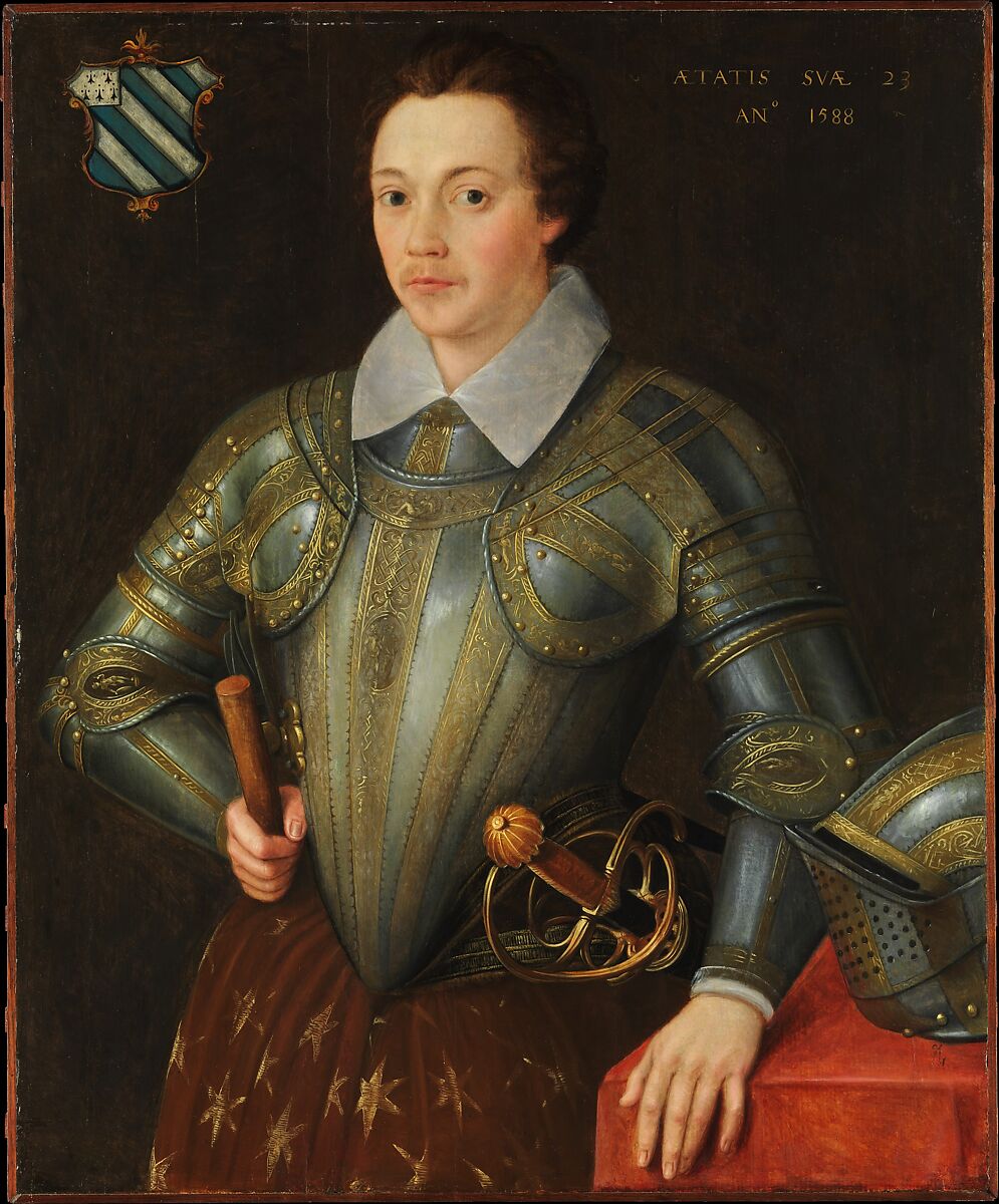 Sir John Shurley of Isfield (1565–1632), British Painter (dated 1588), Oil on wood 