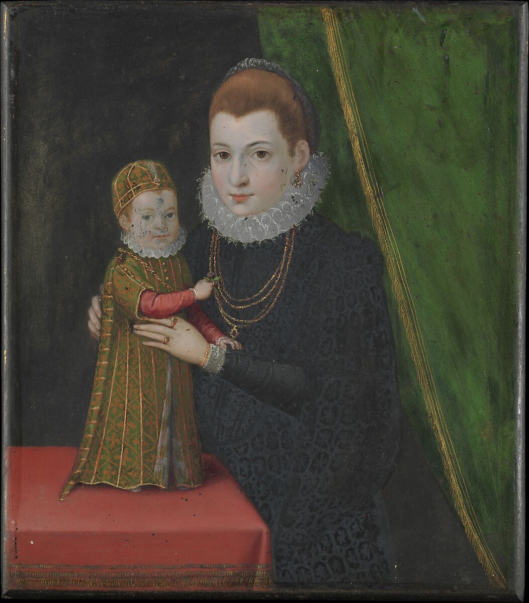Mary, Queen of Scots, with Her Son, James, Style of 16th-century British Painter (19th century), Oil on slate 