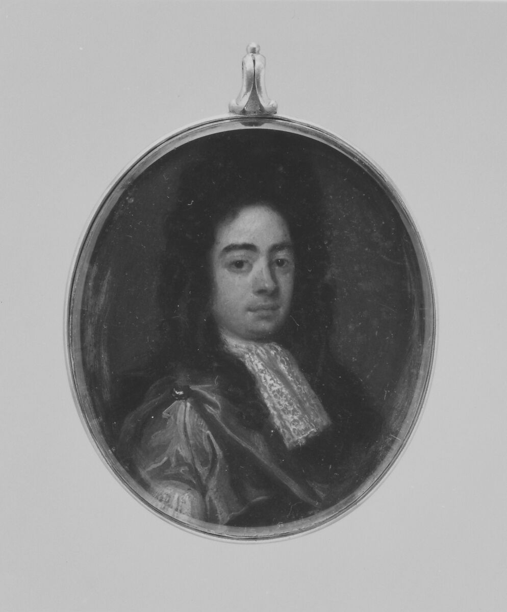 Portrait of a Man, British Painter (ca. 1690), Oil on copper 