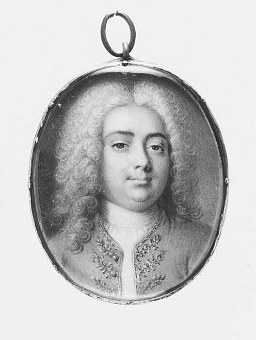Portrait of a Man, British Painter (ca. 1740), Vellum laid on card 
