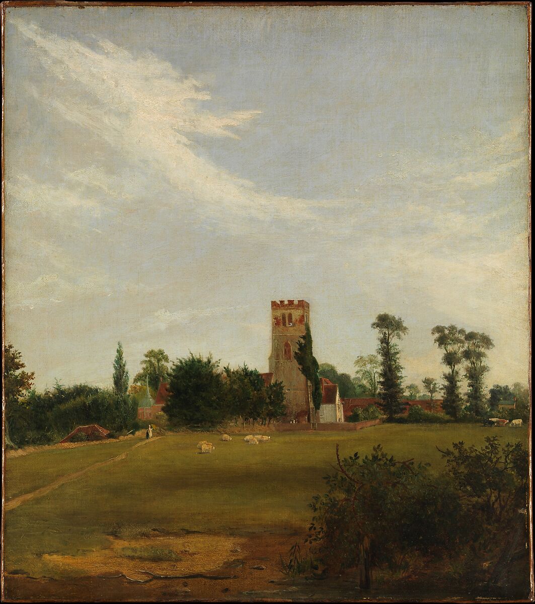 Tottenham Church, British Painter (ca. 1830), Oil on canvas 