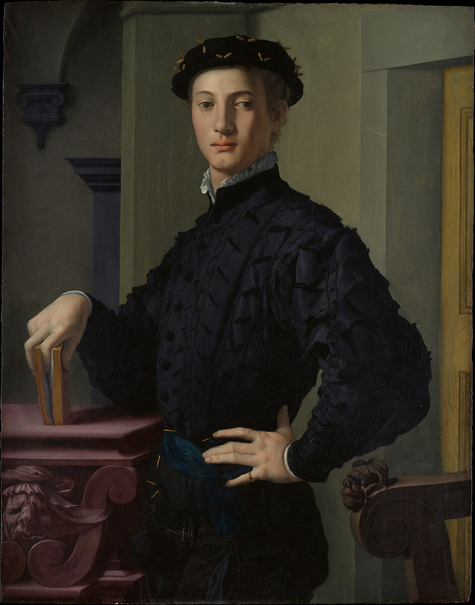 Portrait of a Young Man, Bronzino (Agnolo di Cosimo di Mariano) (Italian, Monticelli 1503–1572 Florence), Oil on wood 