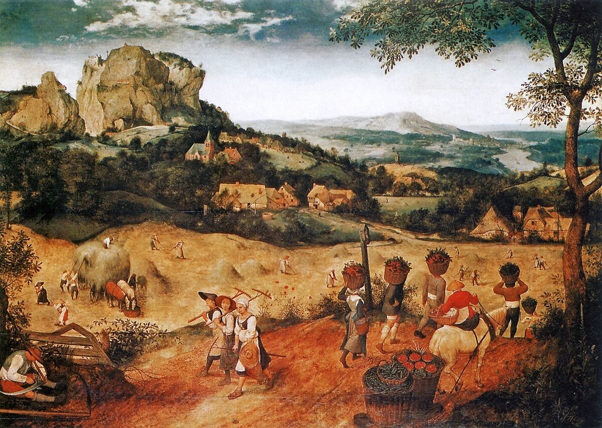 The Harvesters, Pieter Bruegel the Elder (Netherlandish, Breda (?) ca. 1525–1569 Brussels), Oil on wood