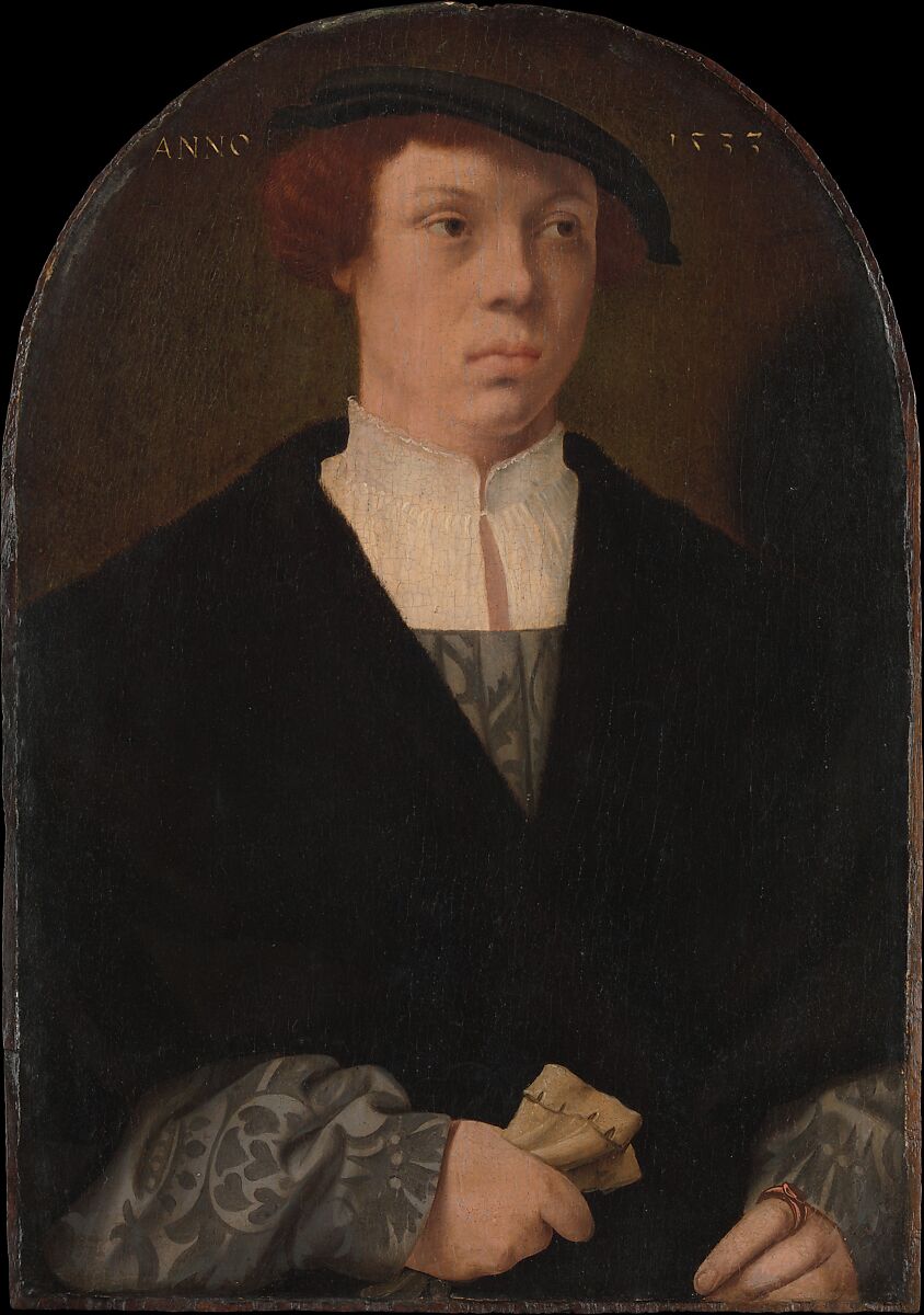 Portrait of a Man, Barthel Bruyn the Elder (German, 1493–1555), Oil on oak 