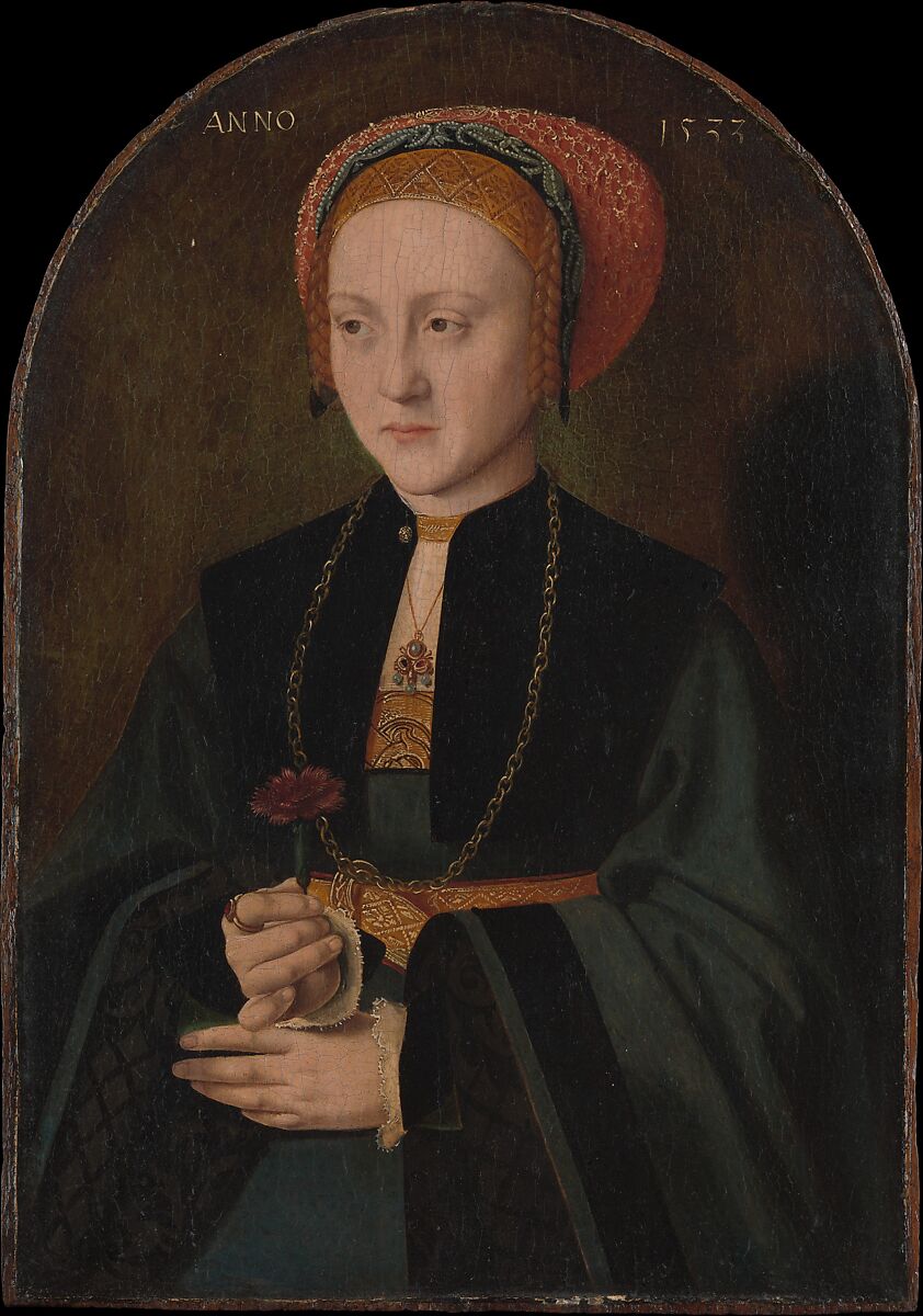 Portrait of a Woman, Barthel Bruyn the Elder (German, 1493–1555), Oil on oak 