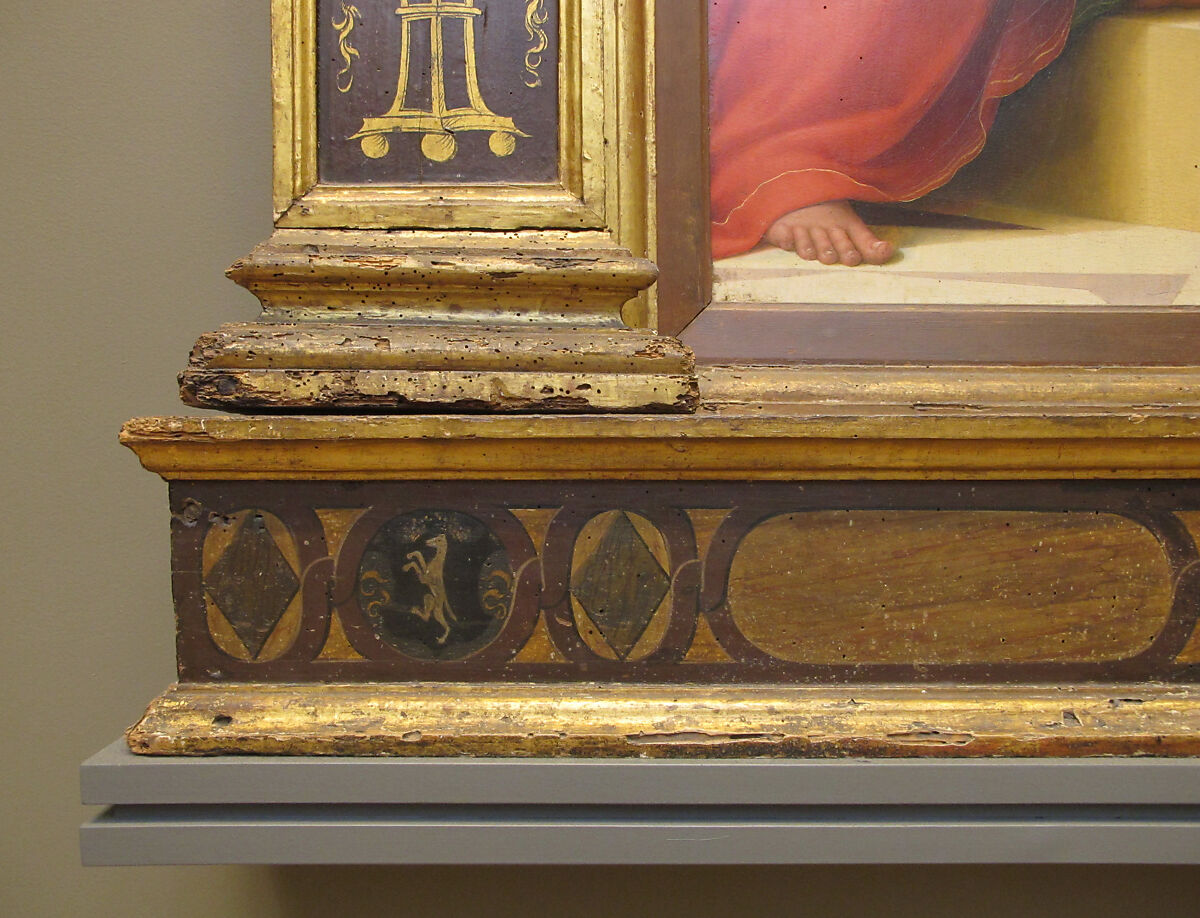 Madonna and Child Enthroned with Saints Mary Magdalen and John the Baptist, Giuliano di Piero di Simone Bugiardini (Italian, Florence 1475–1554 Florence), Oil on wood