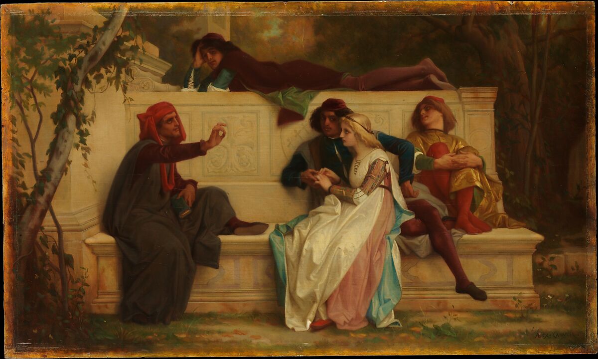 Florentine Poet, Alexandre Cabanel (French, Montpellier 1823–1889 Paris), Oil on wood 