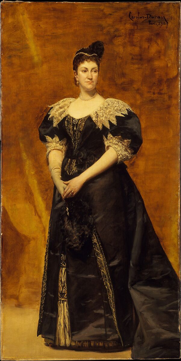 Mrs. William Astor (Caroline Webster Schermerhorn, 1831–1908), Carolus-Duran (Charles-Auguste-Emile Durant) (French, Lille 1837–1917 Paris), Oil on canvas 