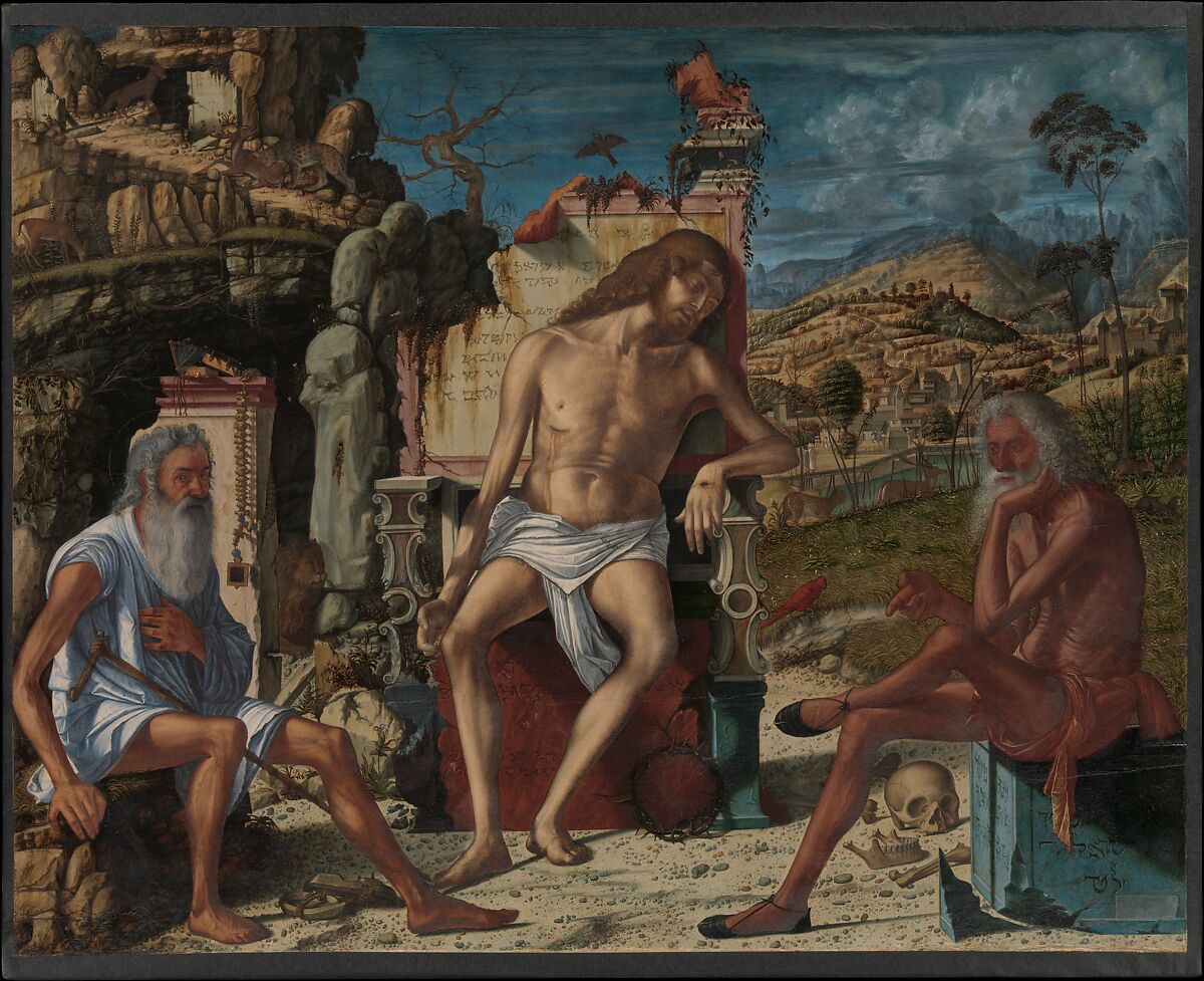 The Meditation on the Passion, Vittore Carpaccio (Italian, Venice 1460/66?–1525/26 Venice), Oil and tempera on wood 
