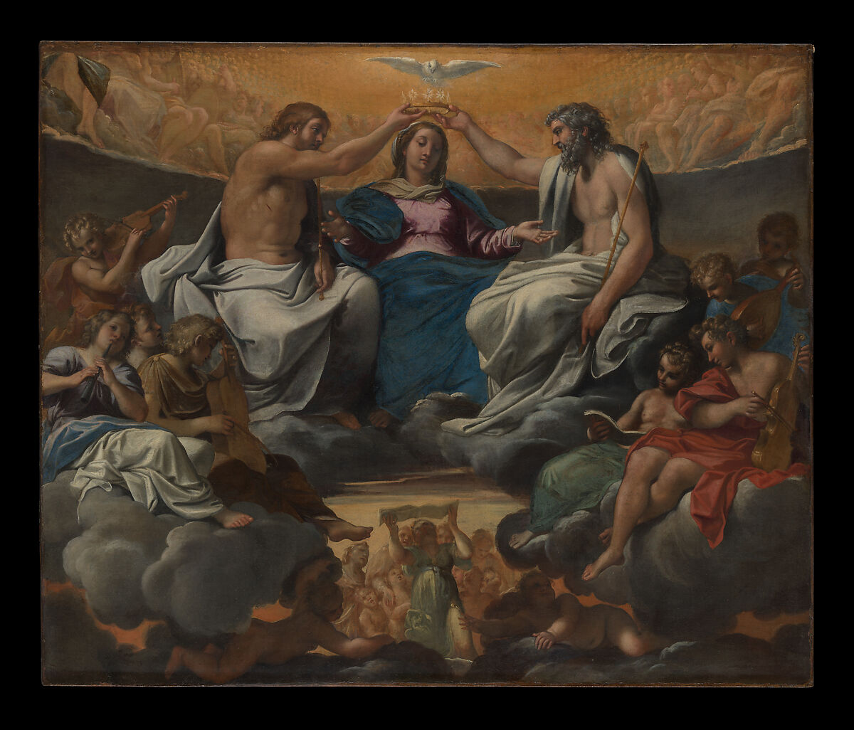 The Coronation of the Virgin, Annibale Carracci (Italian, Bologna 1560–1609 Rome), Oil on canvas 