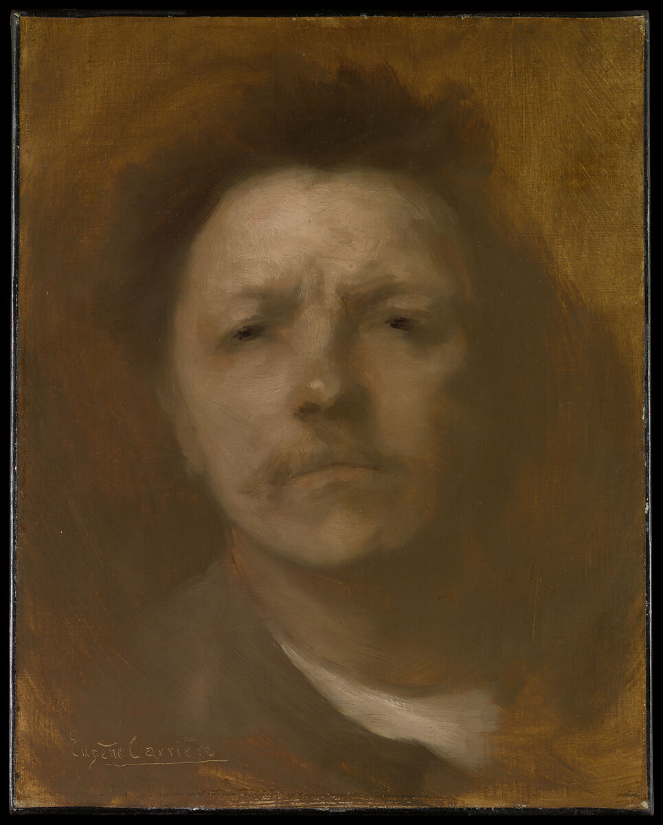 Self-Portrait, Eugène Carrière (French, Gournay-sur-Marne 1849–1906 Paris), Oil on canvas 