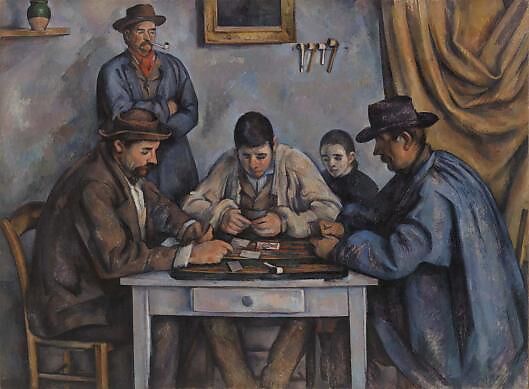 The Card Players, Paul Cézanne (French, Aix-en-Provence 1839–1906 Aix-en-Provence), Oil on canvas