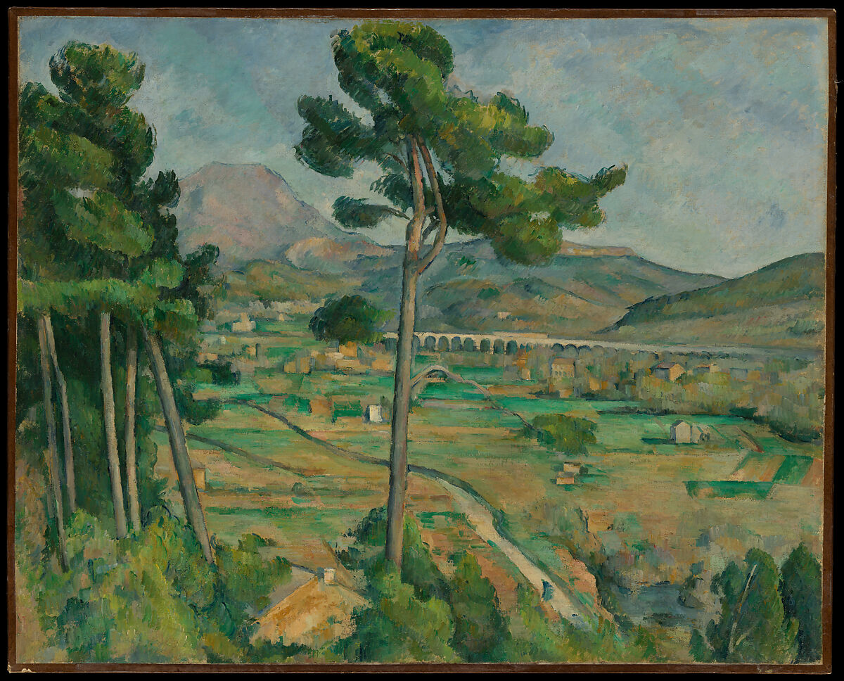 Mont Sainte-Victoire and the Viaduct of the Arc River Valley, Paul Cézanne (French, Aix-en-Provence 1839–1906 Aix-en-Provence), Oil on canvas 