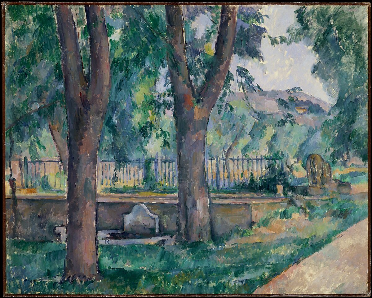 The Pool at Jas de Bouffan, Paul Cézanne (French, Aix-en-Provence 1839–1906 Aix-en-Provence), Oil on canvas 
