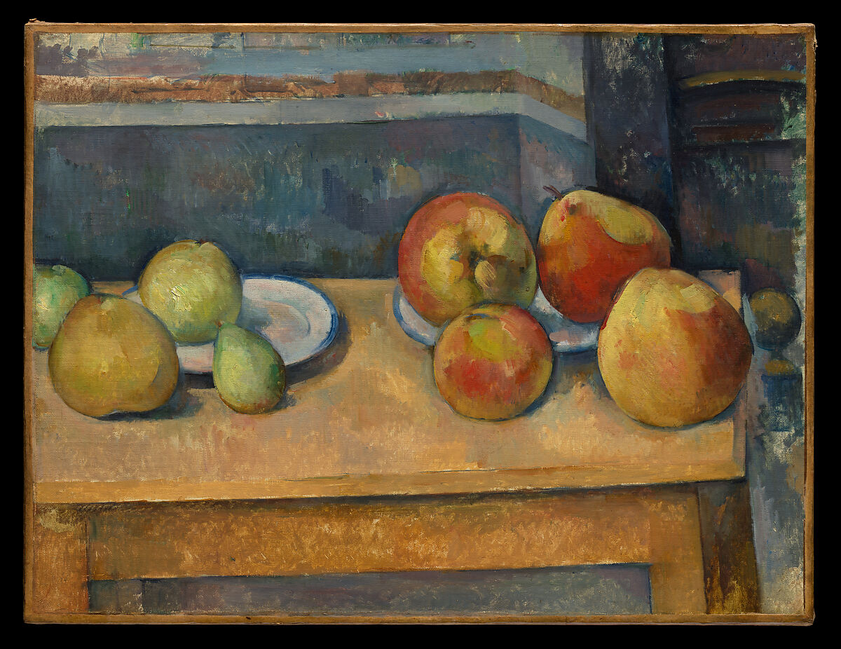 Still Life with Apples and Pears, Paul Cézanne (French, Aix-en-Provence 1839–1906 Aix-en-Provence), Oil on canvas