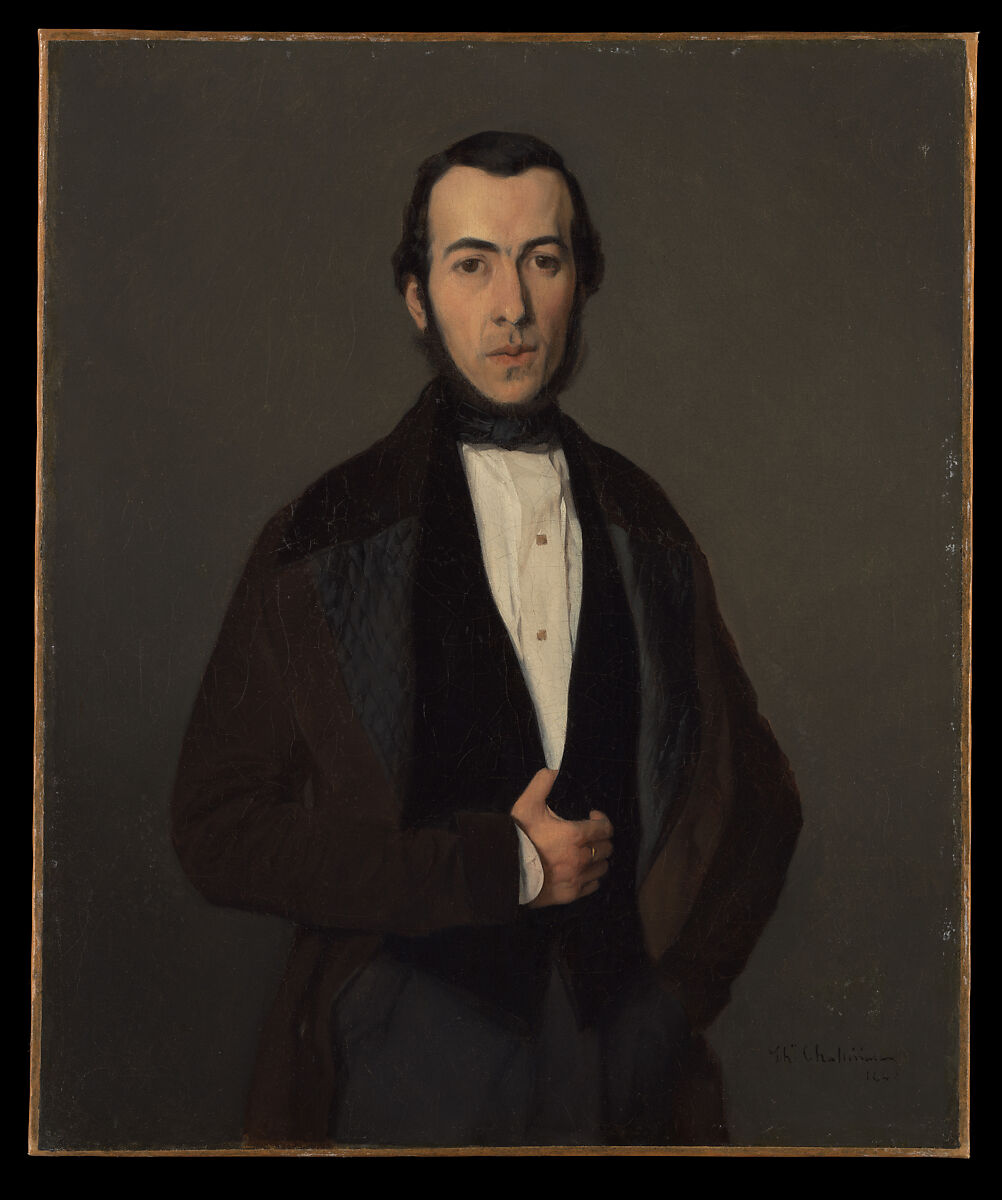 Portrait of a Man, French Painter (ca. 1835) (Henri Lehmann?), Oil on canvas 