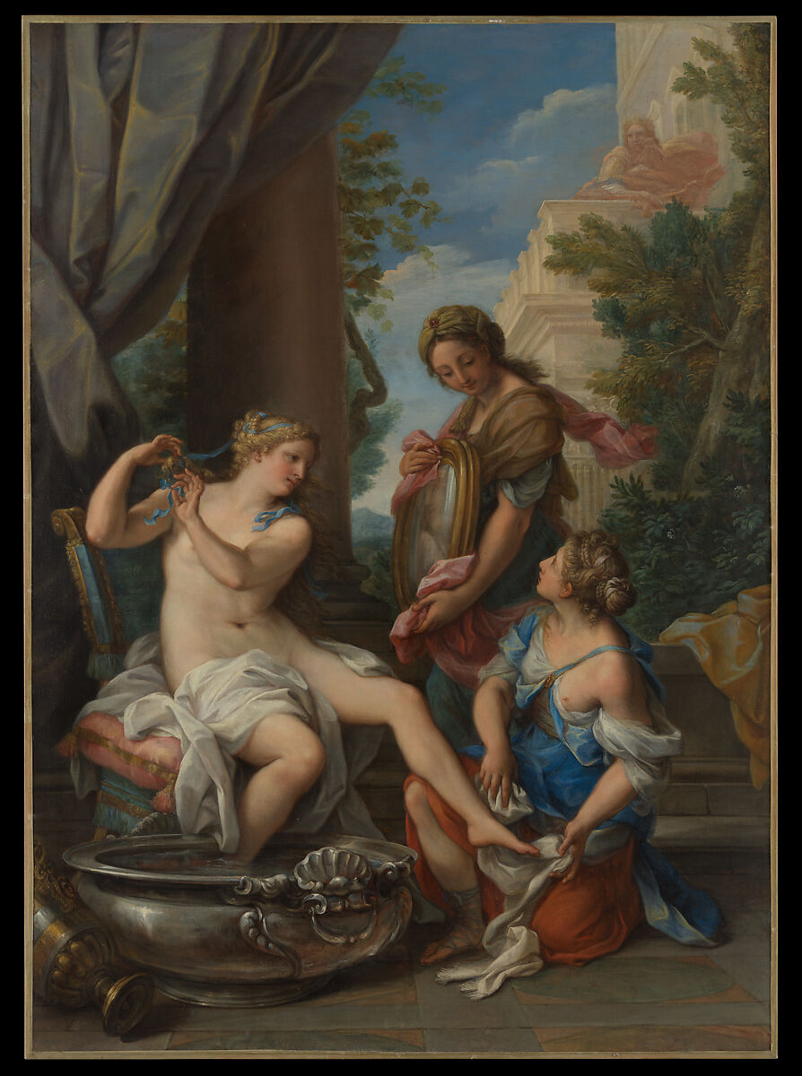 Bathsheba at Her Bath, Giuseppe Bartolomeo Chiari (Italian, Lucca or Rome 1654–1727 Rome), Oil on canvas 