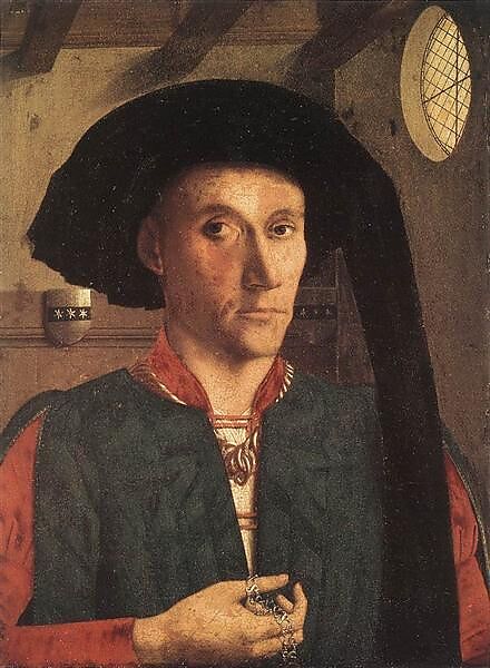 Portrait of a Carthusian, Petrus Christus (Netherlandish, Baarle-Hertog (Baerle-Duc), active by 1444–died 1475/76 Bruges), Oil on oak