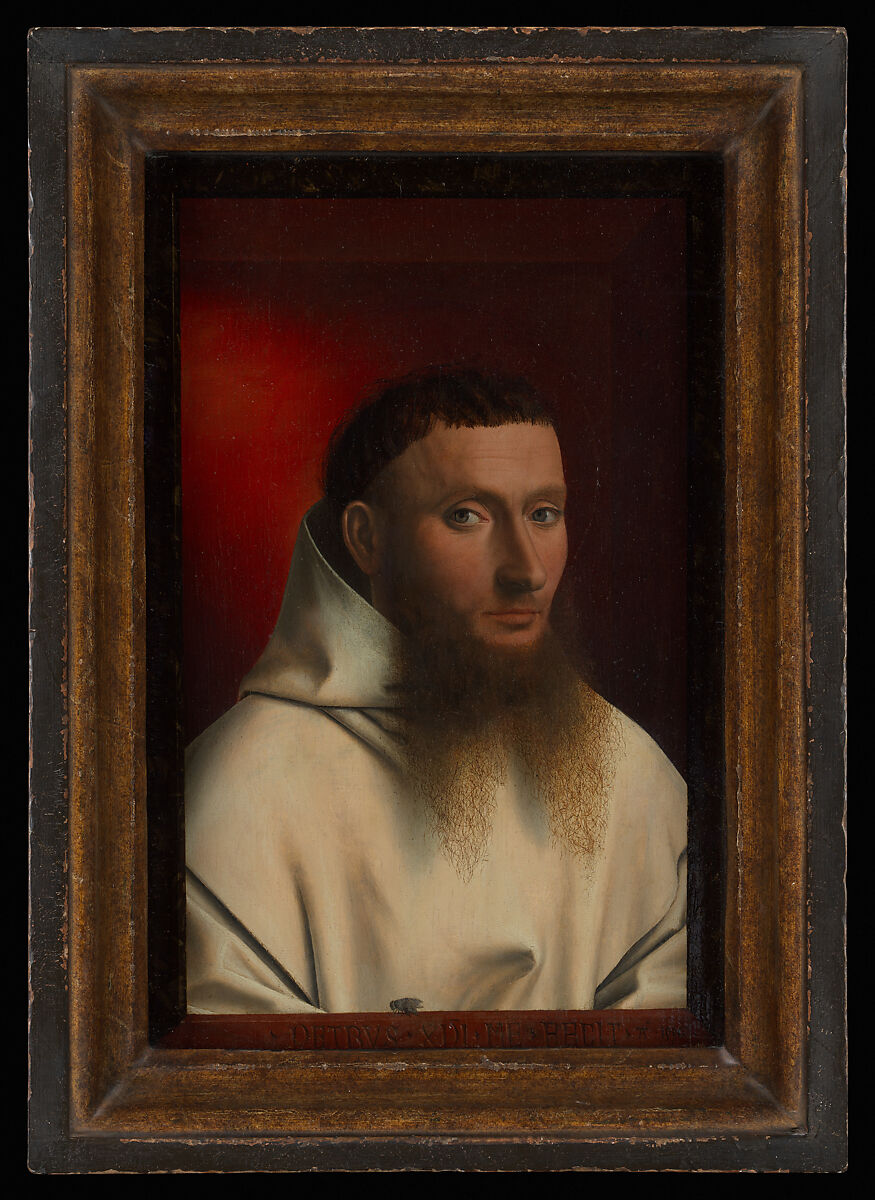 Portrait of a Carthusian, Petrus Christus  Netherlandish, Oil on oak