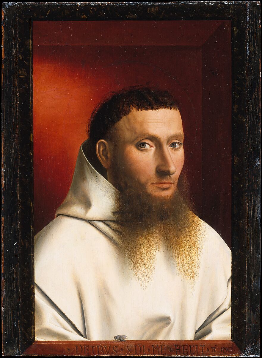 Portrait of a Carthusian, Petrus Christus (Netherlandish, Baarle-Hertog (Baerle-Duc), active by 1444–died 1475/76 Bruges), Oil on wood 