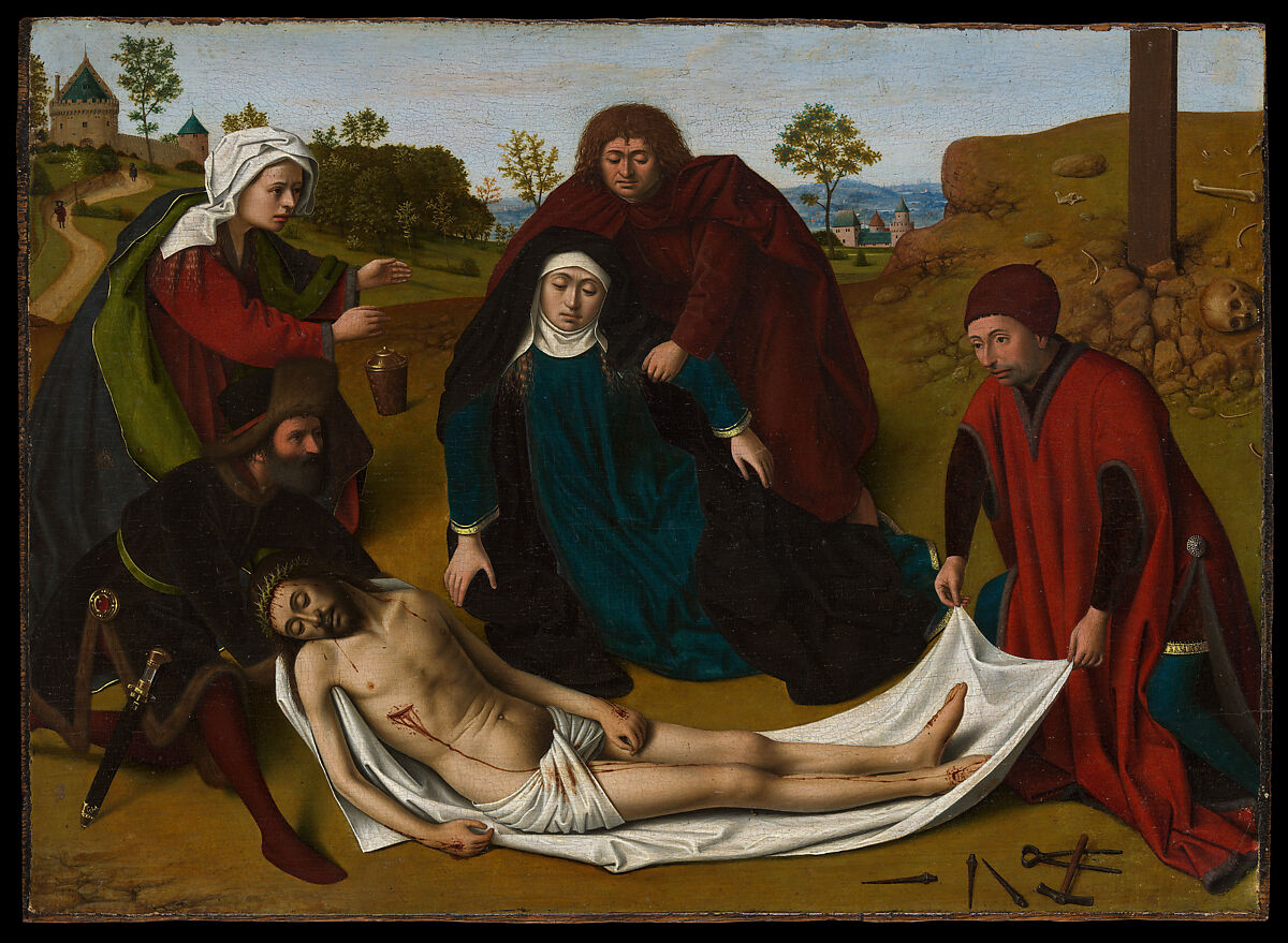 The Lamentation, Petrus Christus (Netherlandish, Baarle-Hertog (Baerle-Duc), active by 1444–died 1475/76 Bruges), Oil on wood 