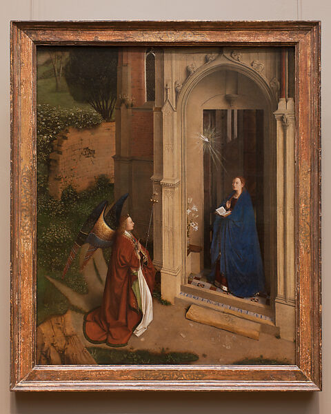 The Annunciation, Petrus Christus (Netherlandish, Baarle-Hertog (Baerle-Duc), active by 1444–died 1475/76 Bruges), Oil on wood