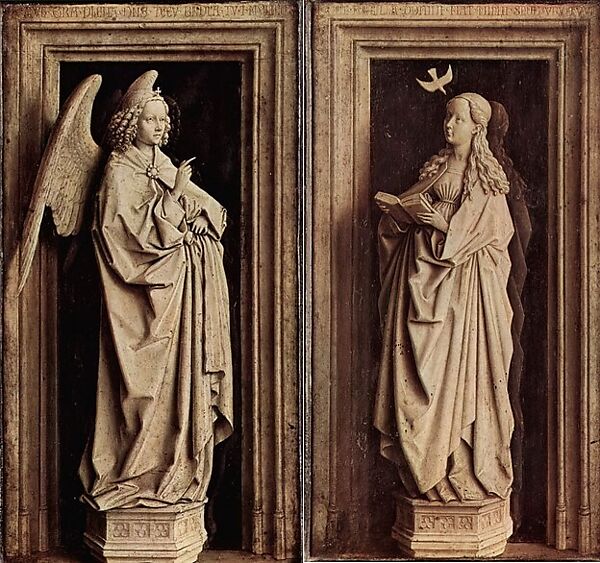 The Annunciation, Petrus Christus (Netherlandish, Baarle-Hertog (Baerle-Duc), active by 1444–died 1475/76 Bruges), Oil on wood