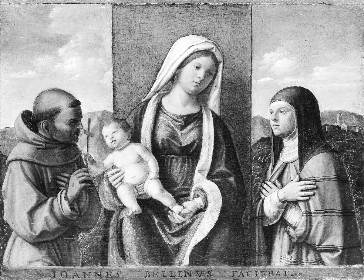 Madonna and Child with Saints Francis and Clare, Cima da Conegliano (Giovanni Battista Cima) (Italian, Conegliano ca. 1459–1517/18 Venice or Conegliano), Oil on wood