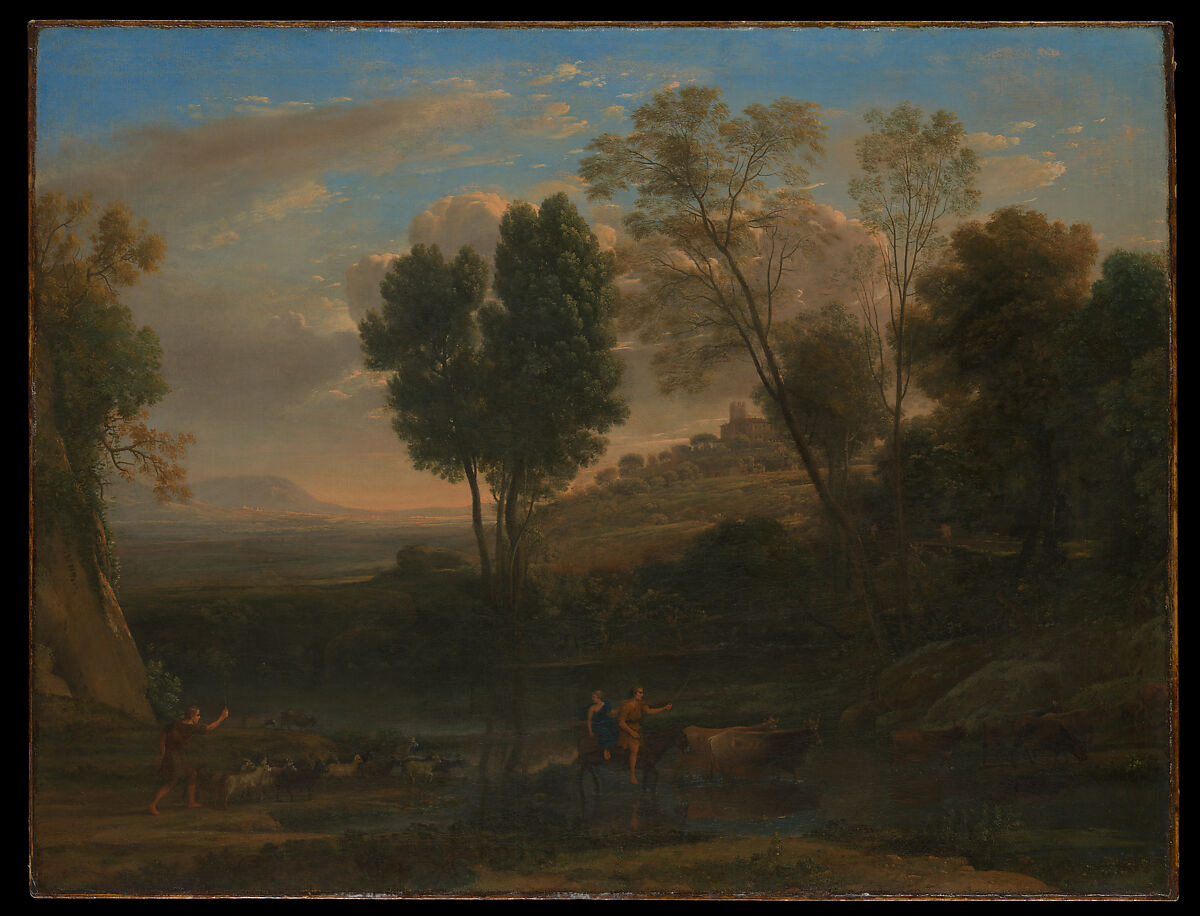 Sunrise, Claude Lorrain (Claude Gellée) (French, Chamagne 1604/5?–1682 Rome), Oil on canvas 