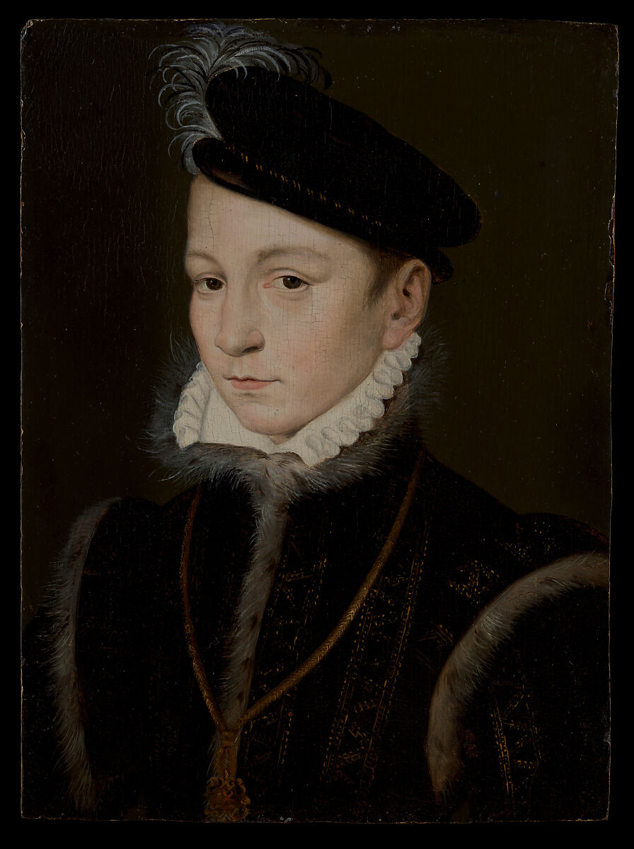 Charles IX (1550–1574), King of France, Style of François Clouet (French, painted shortly after 1561), Oil on wood 