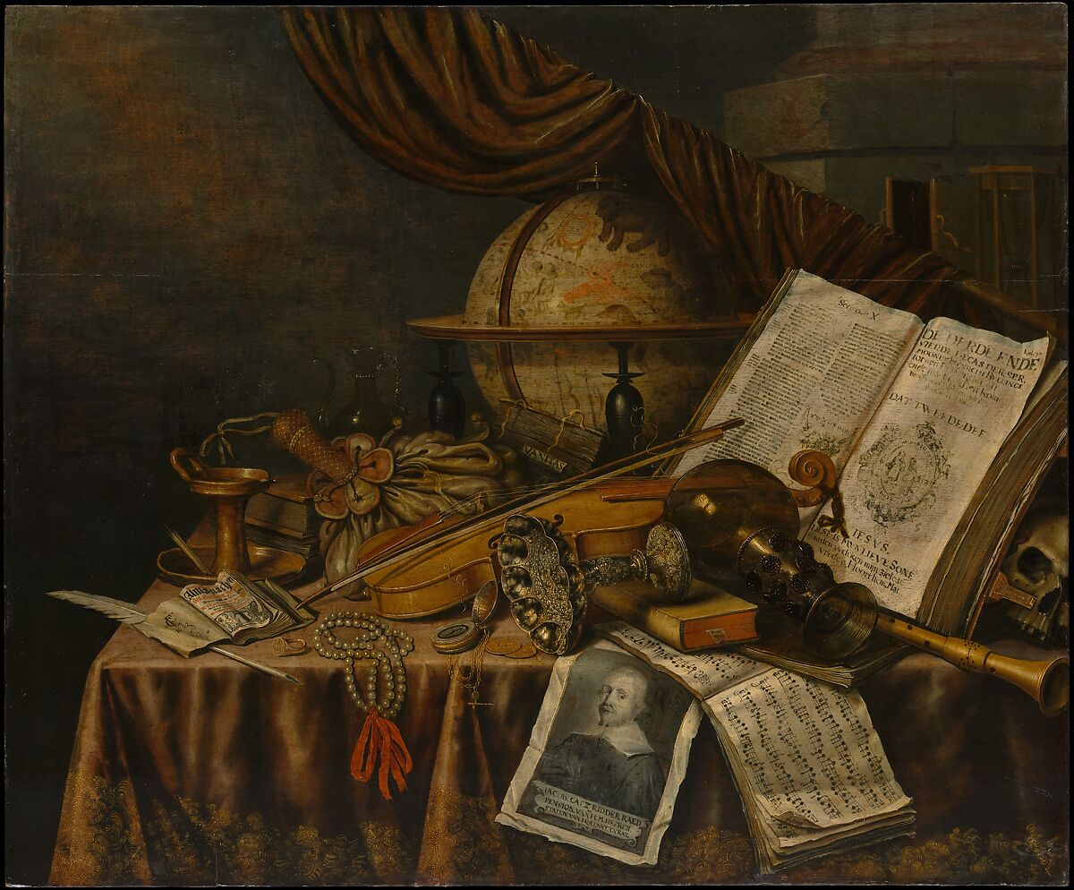 Vanitas Still Life, Edwaert Collier (Dutch, Breda ca. 1640?–after 1707 London or Leiden), Oil on wood 