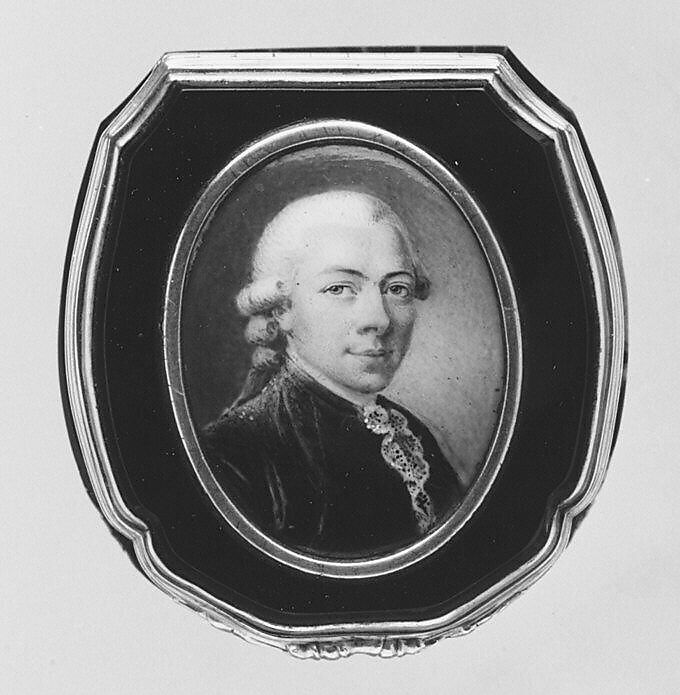 Portrait of a Man, Continental (possibly Swiss) Painter (ca. 1750), Enamel 