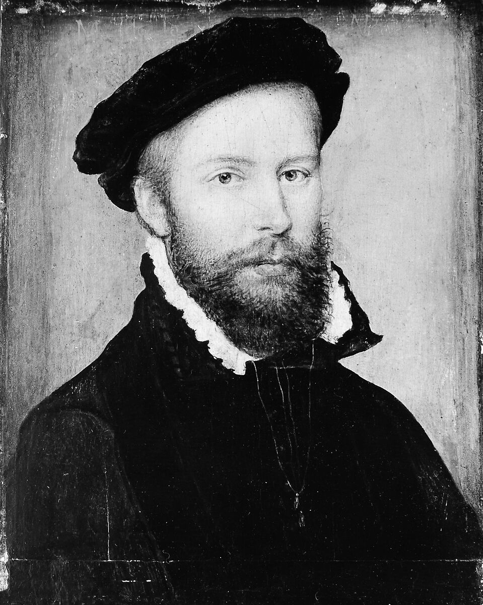 Portrait of a Man, Attributed to Corneille de Lyon (Netherlandish, The Hague, active by 1533–died 1575 Lyons), Oil on wood 