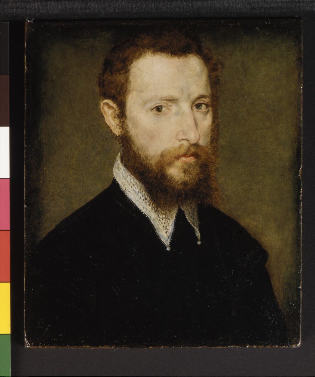Portrait of a Man with a Pointed Collar, Attributed to Corneille de Lyon (Netherlandish, The Hague, active by 1533–died 1575 Lyons), Oil on wood 