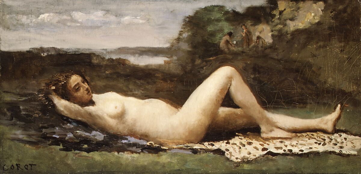 Bacchante in a Landscape, Camille Corot (French, Paris 1796–1875 Paris), Oil on canvas 