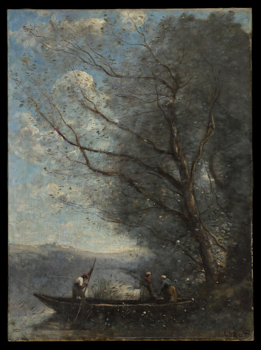 The Ferryman, Camille Corot (French, Paris 1796–1875 Paris), Oil on canvas 