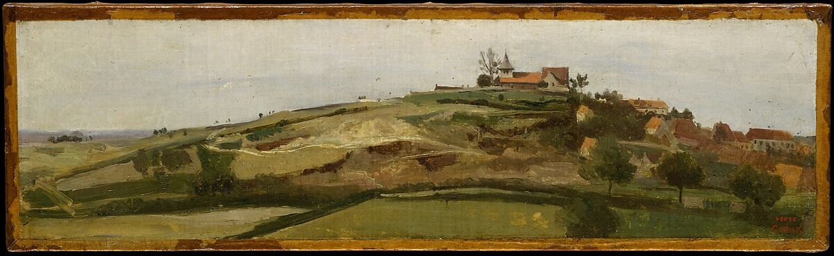 View of Lormes, Camille Corot  French, Oil on canvas