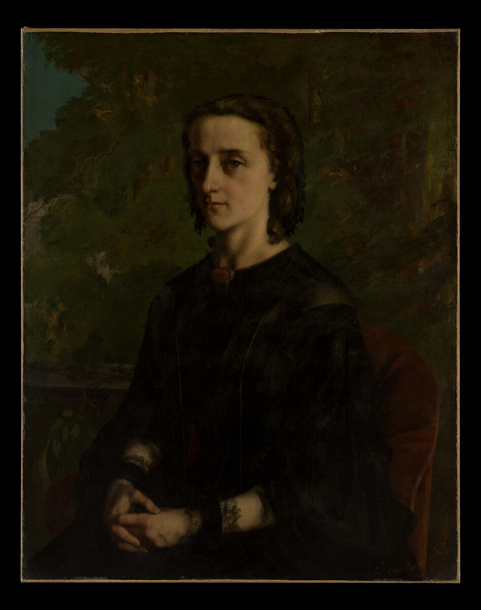 Madame Frederic Breyer (Fanny Hélène Van Bruyssel, 1830–1894), Gustave Courbet (French, Ornans 1819–1877 La Tour-de-Peilz), Oil on canvas 