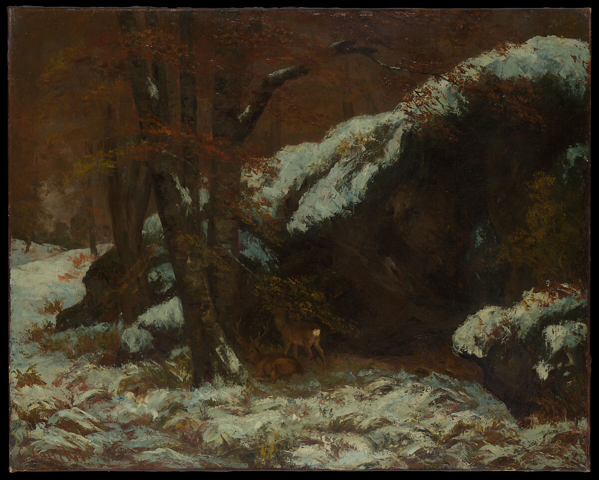The Deer, Gustave Courbet  French, Oil on canvas