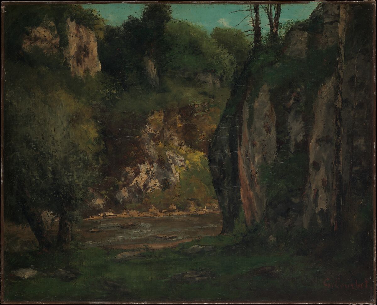 The Hidden Brook, Gustave Courbet (French, Ornans 1819–1877 La Tour-de-Peilz), Oil on canvas 