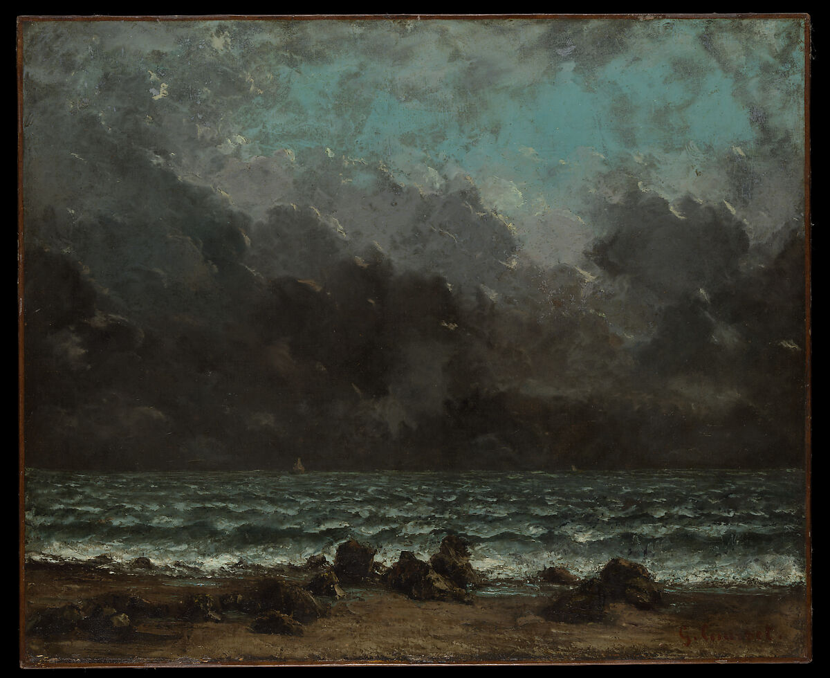 The Sea, Gustave Courbet (French, Ornans 1819–1877 La Tour-de-Peilz), Oil on canvas 