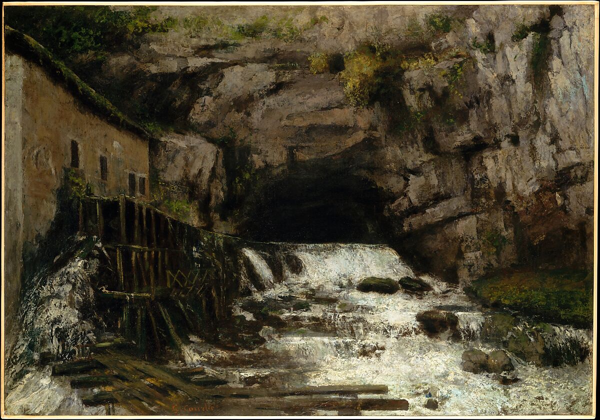 The Source of the Loue, Gustave Courbet  French, Oil on canvas