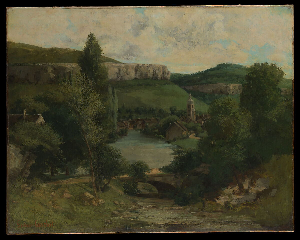 View of Ornans, Gustave Courbet (French, Ornans 1819–1877 La Tour-de-Peilz), Oil on canvas 