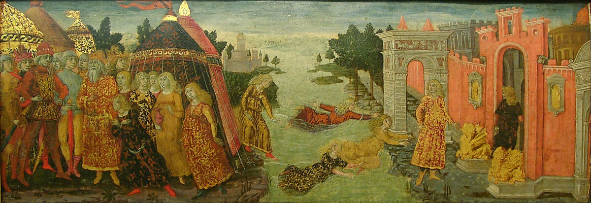 The Legend of Cloelia, Guidoccio di Giovanni Cozzarelli (Italian, Sienese, 1450–1516), Tempera and gold on wood 