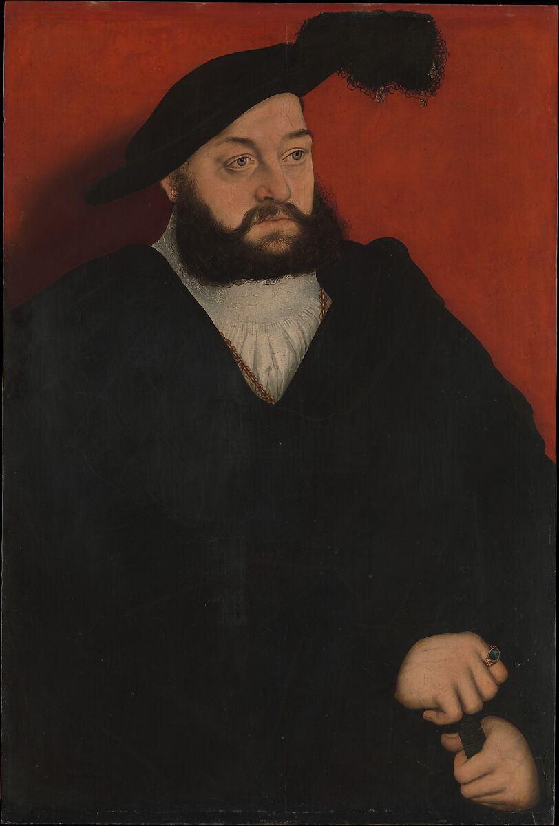 Johann (1498–1537), Duke of Saxony, Lucas Cranach the Elder (German, Kronach 1472–1553 Weimar), Oil on beech 